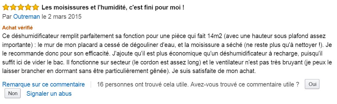 Duronic_DH05_deshumidificateur_mini_meilleur_commentaire_client_amazon