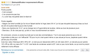 HOMASY_22W_déshumidificateur_electrique_portable_meilleur_commentaire_client