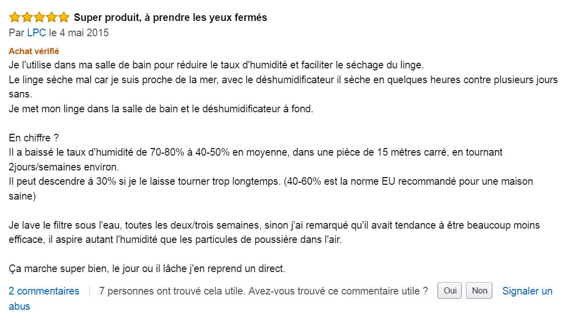 Trotec_TTK25E_déshumidificateur_electrique_meilleur_commentaire_client_amazon