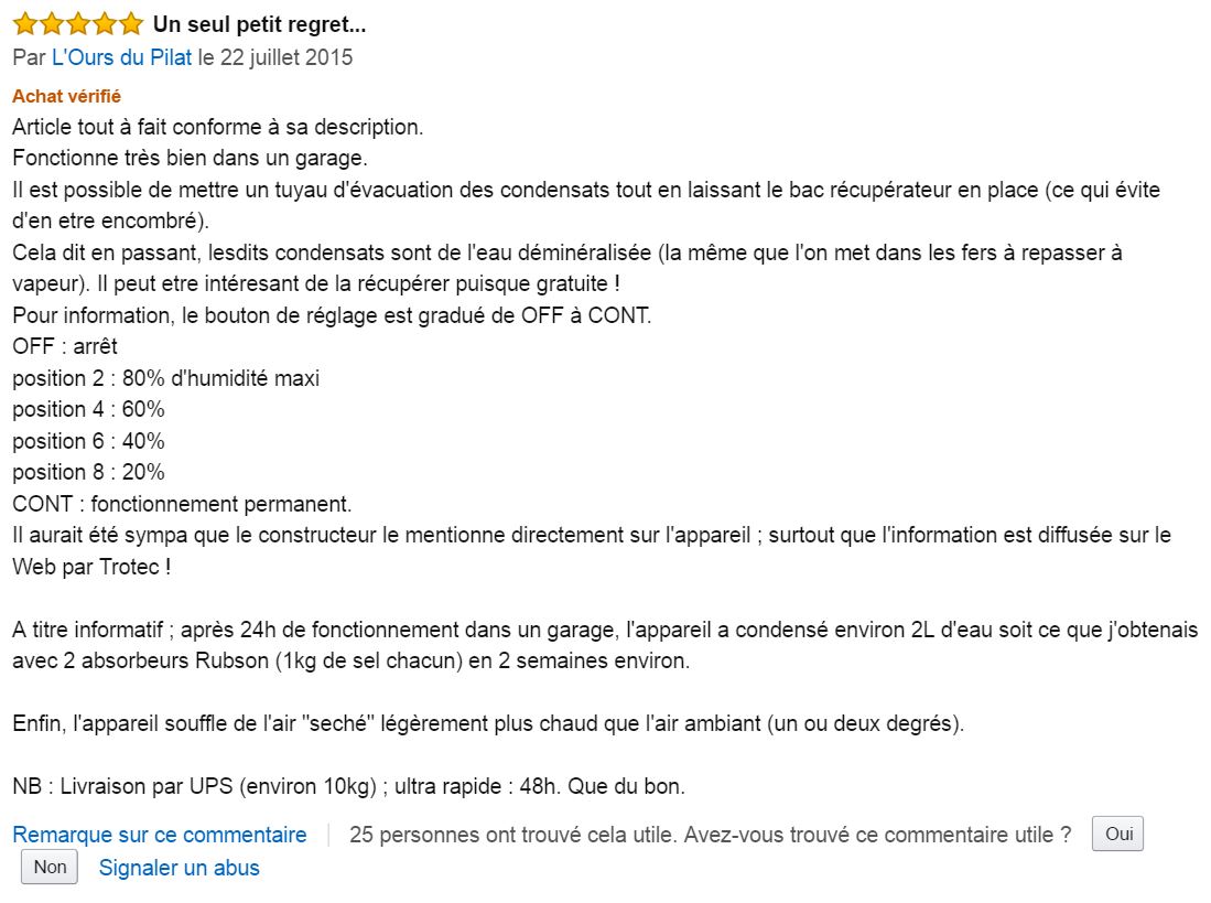 Trotec_TTK29_deshumidificateur_electrique_meilleur_commentaire_client_amazon